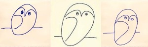 Picasso Line Drawings:  "Owl" image courtesy of @cathleennardi